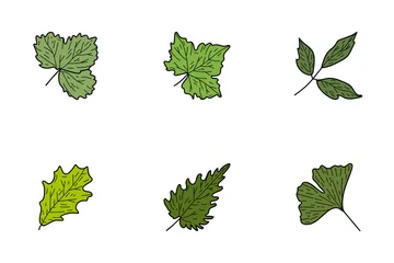 Green Leaves Icon Pack