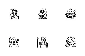 Griechischer Gott Mythologie Antike Symbolpack