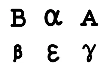 Griechisches Alphabet Symbolpack