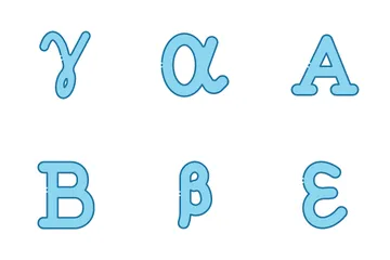 Griechisches Alphabet Symbolpack