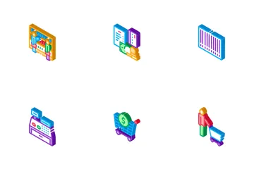 Grocery Shop Shopping Icon Pack