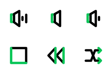 Musik-Player-Schnittstelle Symbolpack