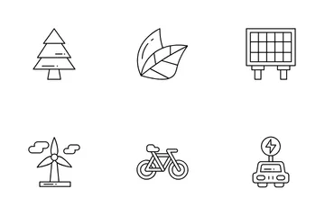 Grüne Stadt Symbolpack