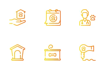 Guardería para mascotas Paquete de Iconos