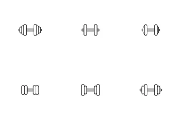 Gym Dumbbell Icon Pack