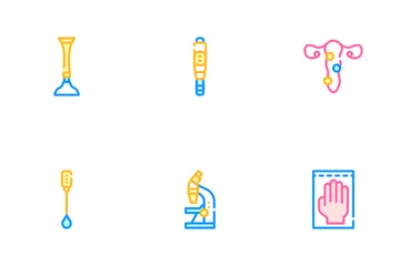 Gynecologist Treatment Icon Pack