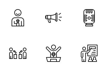 Hablar en público Paquete de Iconos