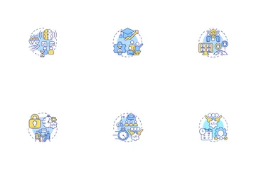 Hackathon Multi Color Concept Icon Pack