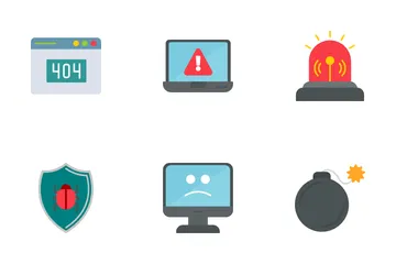 Hacker Flat Icon Pack