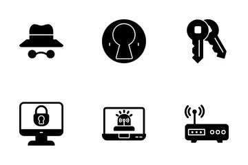 Hacker Glyph Icon Pack