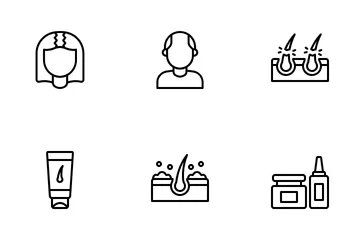 Hair Loss Treatment Icon Pack