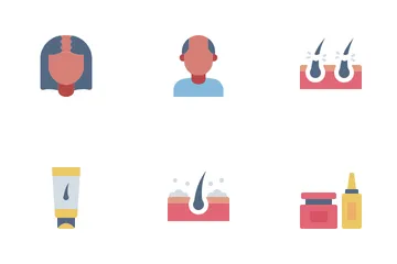 Hair Loss Treatment Icon Pack