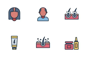 Hair Loss Treatment Icon Pack