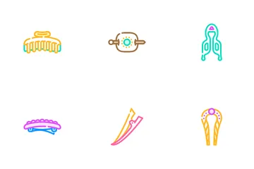 Hair Pin Decorative Accessory Icon Pack