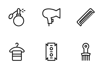 Hair Salon Vector Icons Icon Pack
