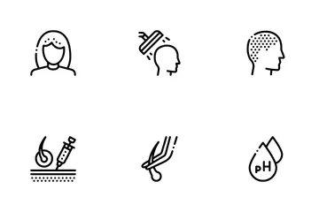 Hair Transplantation Icon Pack