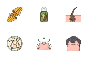 Hair Transplantation Icon Pack