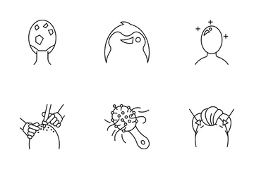 Hair Transplantation Icon Pack