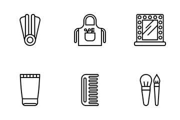 Hairdressing And Barber Icon Pack