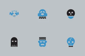 Halloween Blue And Black Vol 3 Icon Pack