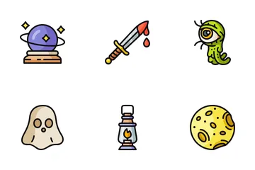 Halloween espeluznante Paquete de Iconos