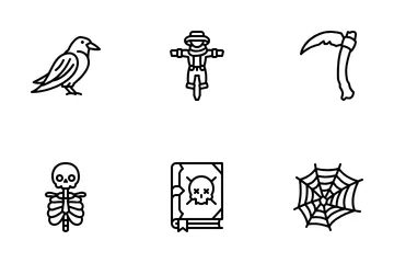 Halloween espeluznante Paquete de Iconos