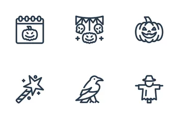 Halloween espeluznante Paquete de Iconos