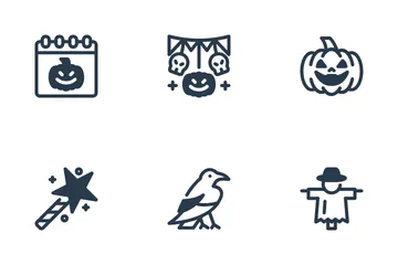 Halloween espeluznante Paquete de Iconos