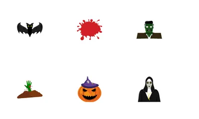 Halloween-Figuren Symbolpack