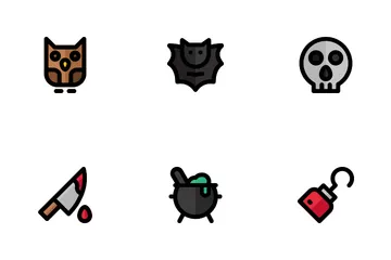 Halloween ( Filled Line ) Icon Pack