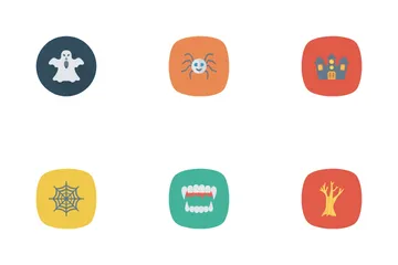 Halloween Flat Circle + Rounded Icon Pack