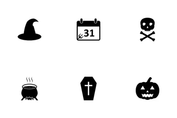 Halloween Glyph Icon Pack