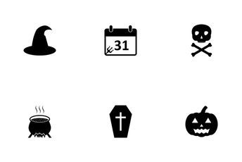 Halloween Glyph Icon Pack