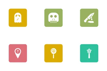 Halloween Glyphs Square Rounded Vol 1 Icon Pack