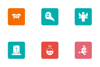 Halloween Glyphs Square Rounded Vol 2 Icon Pack