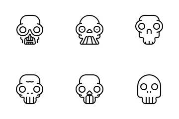 Halloween Human Skull Icon Pack