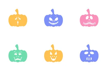 Halloween Kürbis Symbolpack