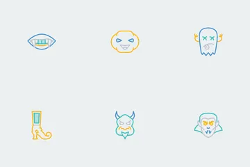 Halloween Line Color Vol 2 Icon Pack