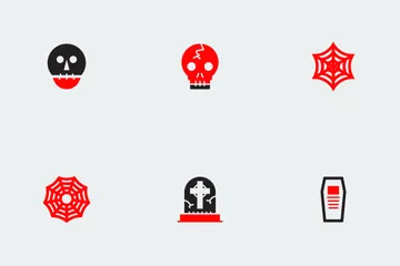 Halloween Red And Black Vol 3 Icon Pack