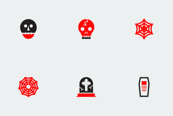 Halloween Red And Black Vol 3 Icon Pack