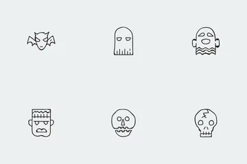 Halloween Thin Line Vol 3 Icon Pack