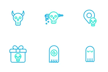 Halloween - Umrissfarbe Symbolpack