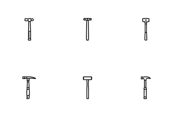 Hammer Tool Construction Icon Pack