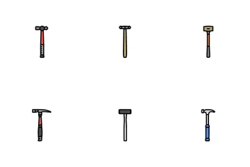 Hammer Tool Construction Icon Pack