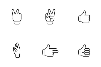 Hand And Finger Action Icon Pack