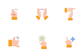 Hand And Touch Gestures Icon Pack