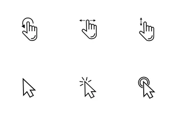 Hand Arrow Click Icon Pack