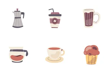 Hand Drawn Coffee Elements Icon Pack