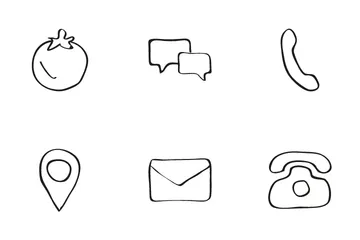 Hand Drawn Sketching Icon Pack