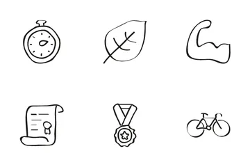 Hand Drawn Sketching Icon Pack